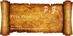 Pitz Zita névjegykártya
